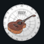 Akustische Gitarre-Cartoon-Abbildung Dartscheibe<br><div class="desc">Akustische Gitarre-Cartoon-Abbildung</div>
