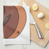 Akustische Gitarre-Cartoon-Abbildung Geschirrtuch (Viertel Falte)