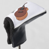 Akustische Gitarre-Cartoon-Abbildung Golf Headcover (3/4 Vorderseite)