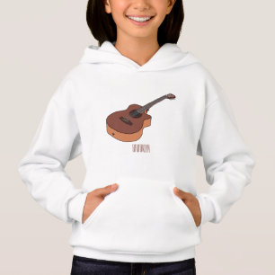 Akustische Gitarre-Cartoon-Abbildung Hoodie