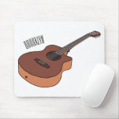 Akustische Gitarre-Cartoon-Abbildung Mousepad (Mit Mouse)