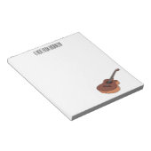 Akustische Gitarre-Cartoon-Abbildung Notizblock (angewinkelt)