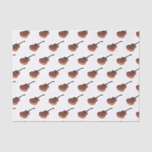 Akustische Gitarre-Cartoon-Abbildung Seidenpapier