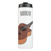 Akustische Gitarre-Cartoon-Abbildung Thermosbecher (Vorderseite)