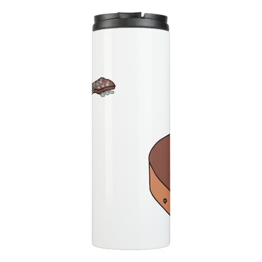 Akustische Gitarre-Cartoon-Abbildung Thermosbecher (Rückseite)