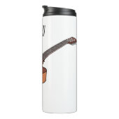 Akustische Gitarre-Cartoon-Abbildung Thermosbecher (Nach rechts gedreht)