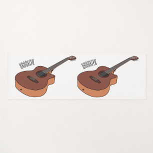Akustische Gitarre-Cartoon-Abbildung Yogamatte