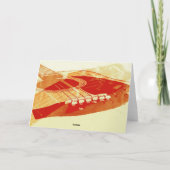 akustische Gitarre danke Karte (Rückseite)