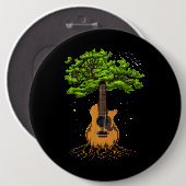 Akustische Gitarre des Lebens Button (Vorne & Hinten)