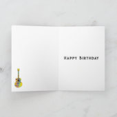 Akustische Gitarre Funky Psychedelic Art hinzufüge Karte (Innenseite)