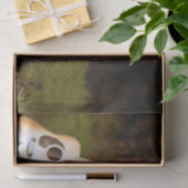 akustische Gitarre gegen Baum Seidenpapier (Geschenk)