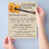 Akustische Gitarre, Gitarrenunterricht Werbung Fly Flyer (Hand)