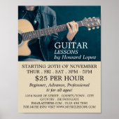 Akustische Gitarre, Gitarrenunterricht Werbung Poster (Vorne)