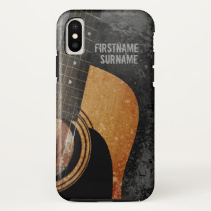 Akustische Gitarre Grau Grunge Benutzerdefinierter Case-Mate iPhone Hülle