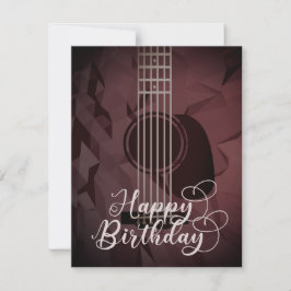 Akustische Gitarre Happy Birthday Card Dankeskarte