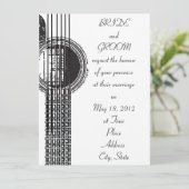 Akustische Gitarre Hochzeit Einladung (Stehend Vorderseite)