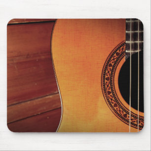 Akustische Gitarre-Holzmusikkunst Mousepad