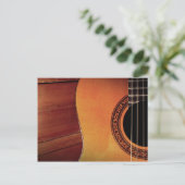 Akustische Gitarre-Holzmusikkunst Postkarte (Stehend Vorderseite)