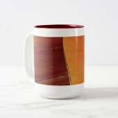 Akustische Gitarre-Holzmusikkunst Zweifarbige Tasse (Vorderseite Links)