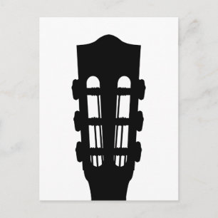 Akustische Gitarre Kopf Postkarte