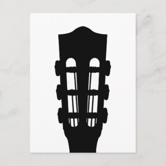Akustische Gitarre Kopf Postkarte