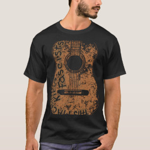 Akustische Gitarre Künstlerische Holzige Musik Son T-Shirt