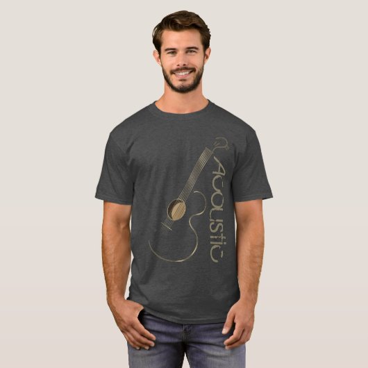 Akustische Gitarre-Logo T-Shirts (Vorne ganz)