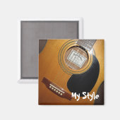 Akustische Gitarre - Mein Stil Magnet (Vorderseite/Rückseite)