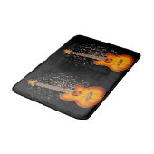 akustische Gitarre mit Feuerwerken, Badematte (Schrägansicht)