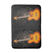 akustische Gitarre mit Feuerwerken, Badematte (Vorderseite Vertikal)