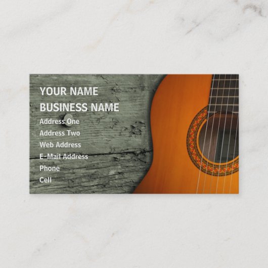 Akustische Gitarre - Music Business Card Visitenkarte (Vorderseite)