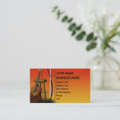 Akustische Gitarre - Music Business Card Visitenkarte (Stehend Vorderseite)
