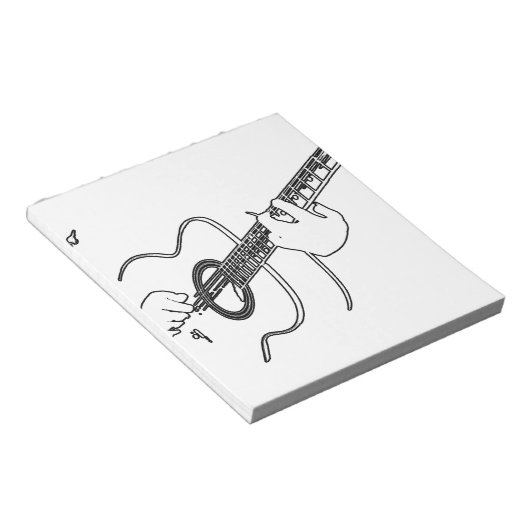 akustische Gitarre Notizblock (angewinkelt)