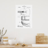 Akustische Gitarre-Patent Poster (Küche)