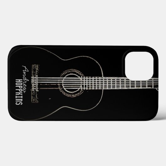 Akustische Gitarre Personalisiert Case-Mate iPhone Hülle (Rückseite (Horizontal))