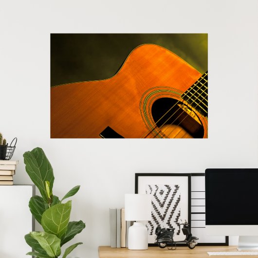 Akustische Gitarre Poster (Heimbüro)