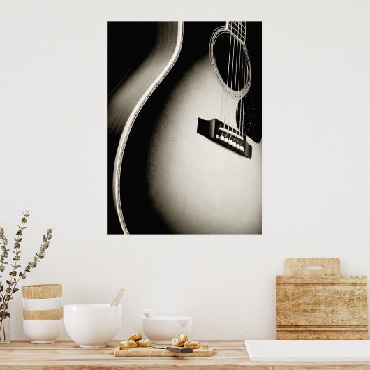 akustische Gitarre Poster (Küche)