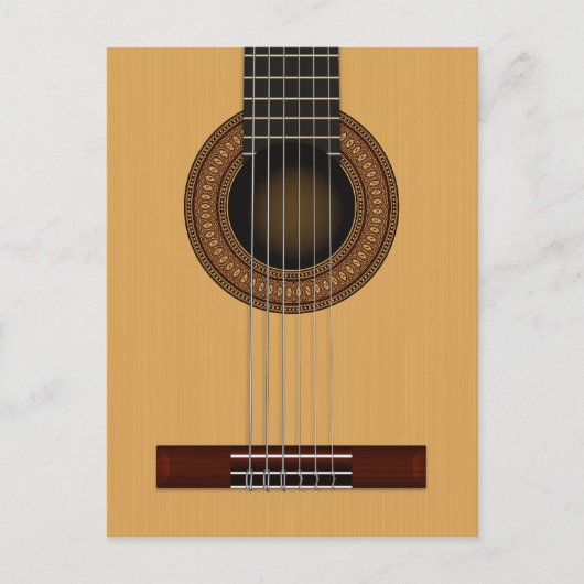 Akustische Gitarre Postkarte (Vorderseite)