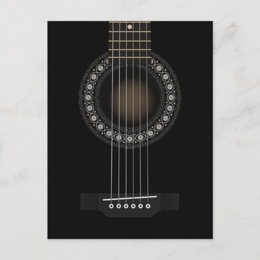 Akustische Gitarre Postkarte (Vorderseite)