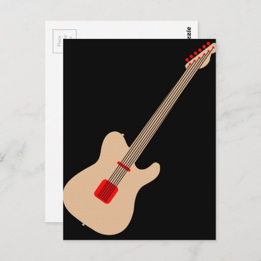 Akustische Gitarre Postkarte (Vorne/Hinten)