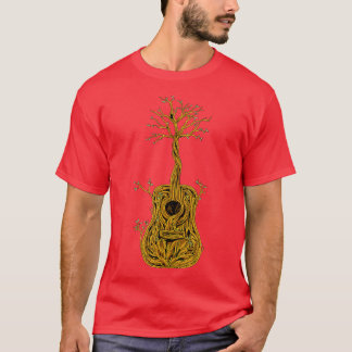 Akustische Gitarre Shirt Tree of Life Gitarre Spie