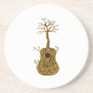 Akustische Gitarre Shirt Tree of Life Gitarre Spie Getränkeuntersetzer