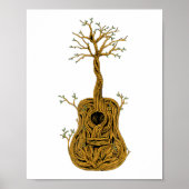 Akustische Gitarre Shirt Tree of Life Gitarre Spie Poster (Vorne)
