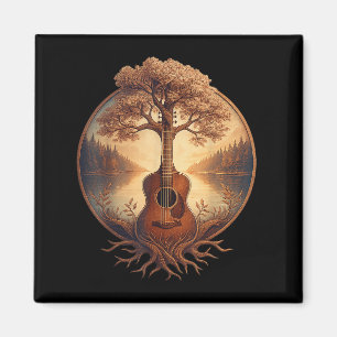 Akustische Gitarre Tree Gitarrensee Country Music Magnet