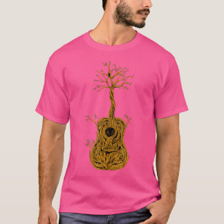 Akustische Gitarre Tree of Life Gitarre Spieler Gu T-Shirt