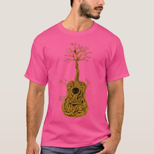 Akustische Gitarre Tree of Life Gitarre Spieler Gu T-Shirt (Vorderseite)