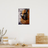 akustische Gitarre urbane Collage Poster (Küche)