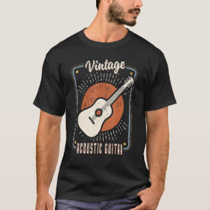 Akustische Gitarre Vintage Retro Klassische Musik  T-Shirt