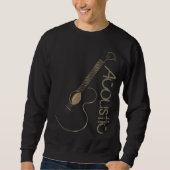 Akustische Gitarren-Logo-Kleidung Sweatshirt (Vorderseite)