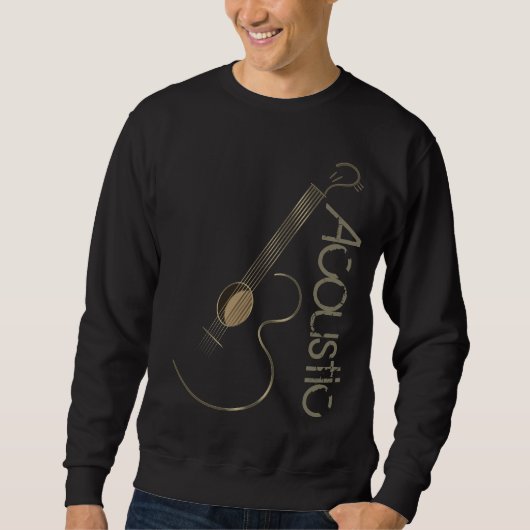 Akustische Gitarren-Logo-Kleidung Sweatshirt (Vorderseite)